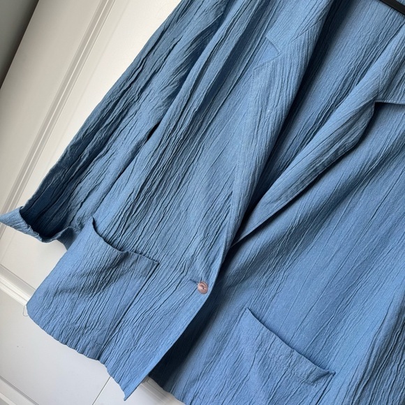 Vintage TanJay Textured Blue Blazer | Made in Canada 🇨🇦 - Picture 4 of 8